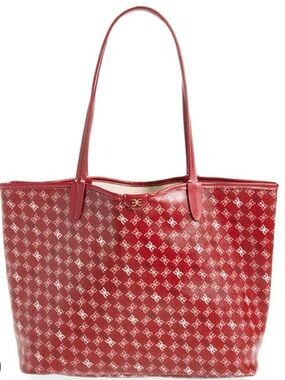 NWT Sam Edelman Medium Harper Monogram Tote-Red